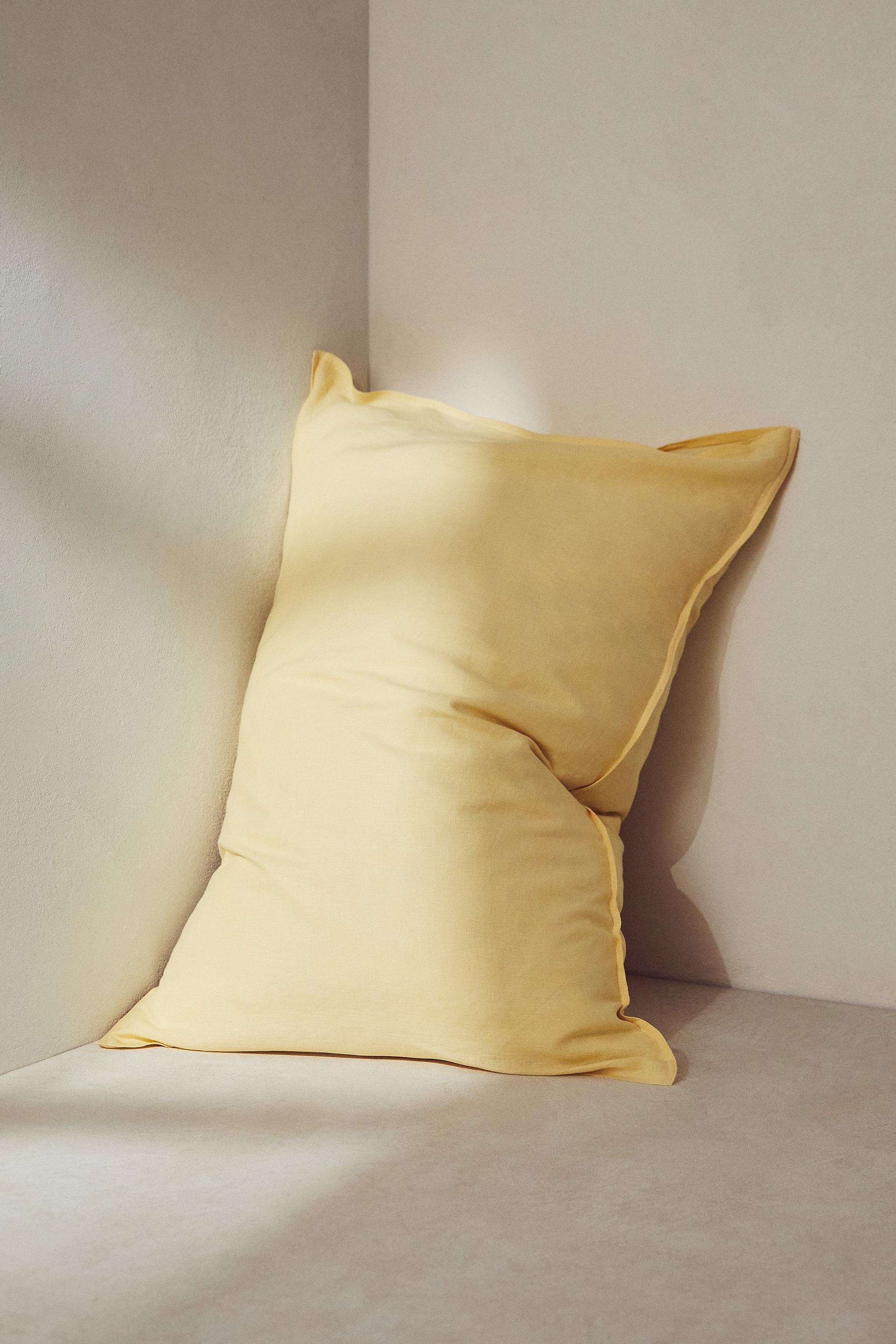 TAIE D’OREILLER LIN DÉLAVÉ (140 G/M²)